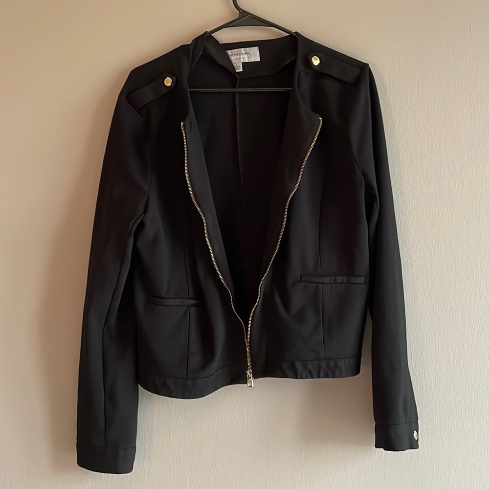 Black Jacket with Gold Accents (zipper and buttons)